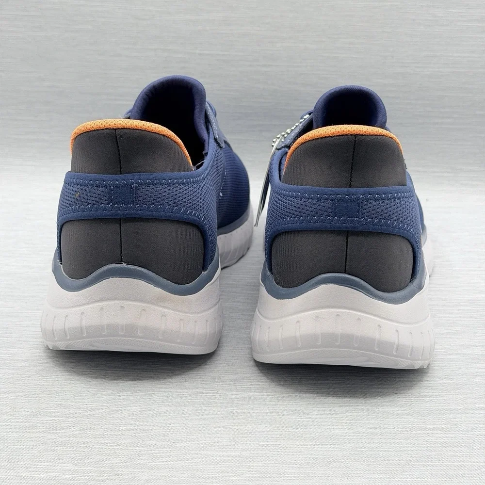 Skechers Slip Ins Men's 10 Sneakers Navy Blue Bobs Breathable Comfort 118311